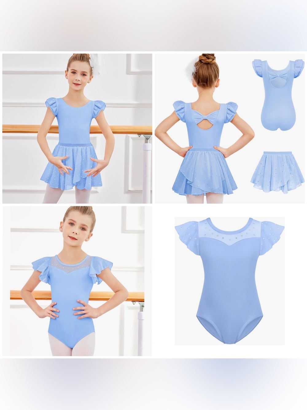 Two Ballet Leotards, Tutu, & Slippers Bundle